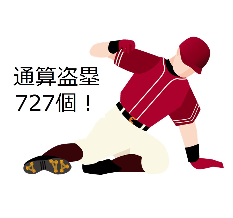 通算盗塁727個！